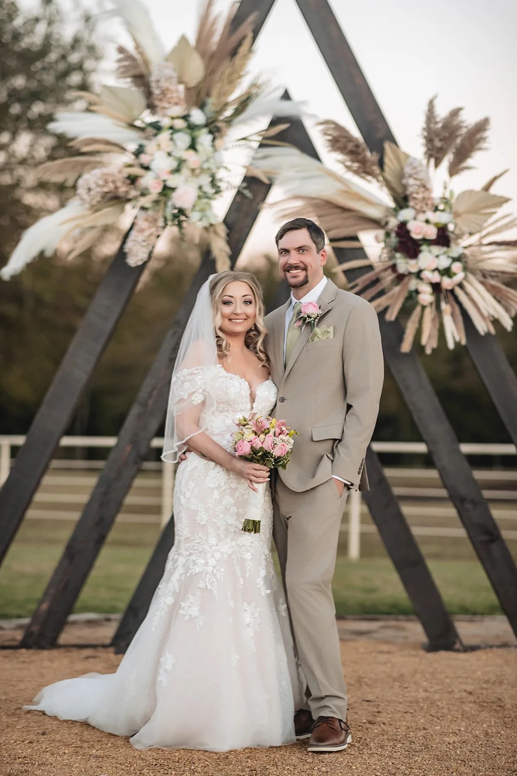 Trevor & Megan's reception decor at The Dream Ranch, Wolfe City, TX