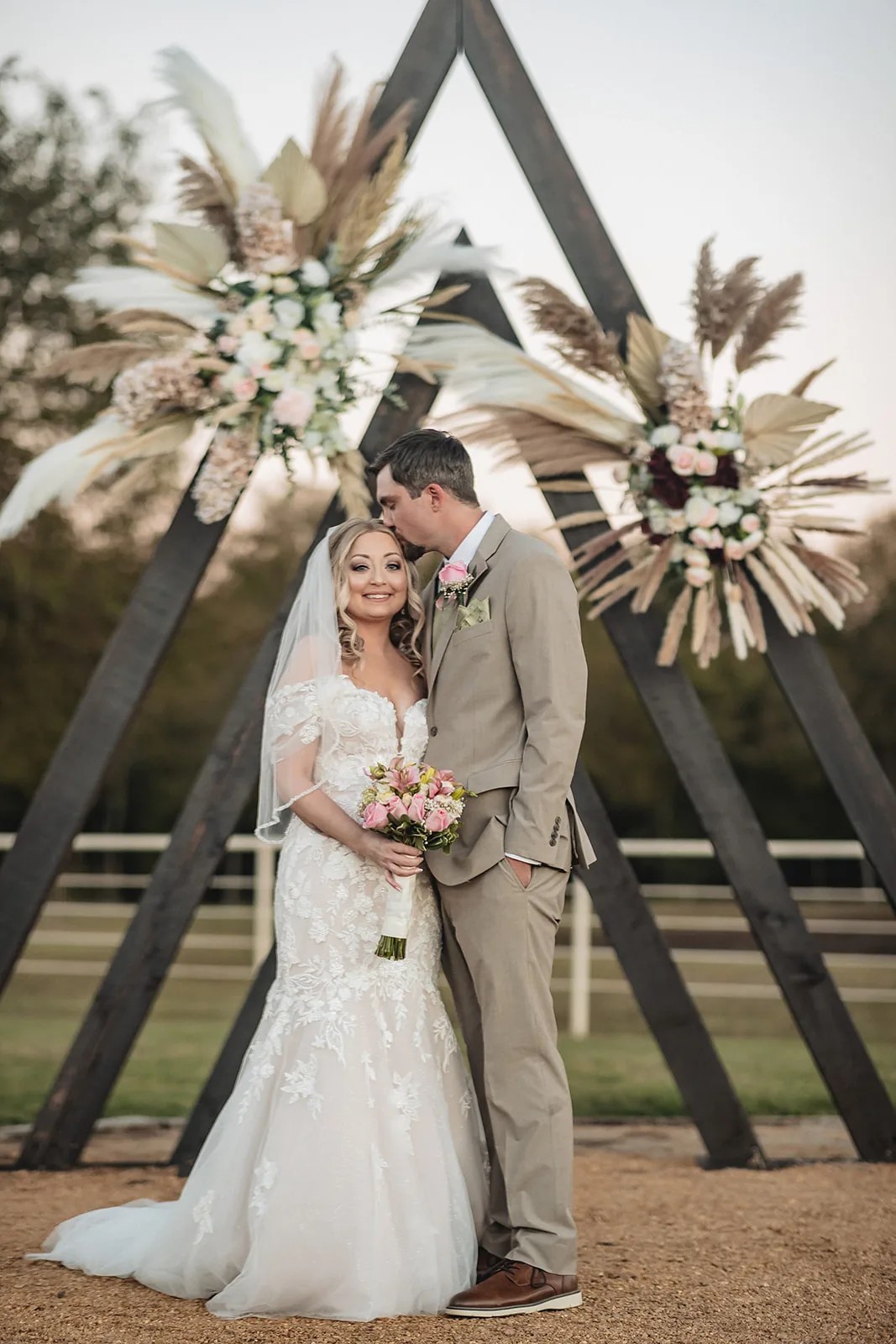 Trevor & Megan's reception details at The Dream Ranch, Wolfe City, TX