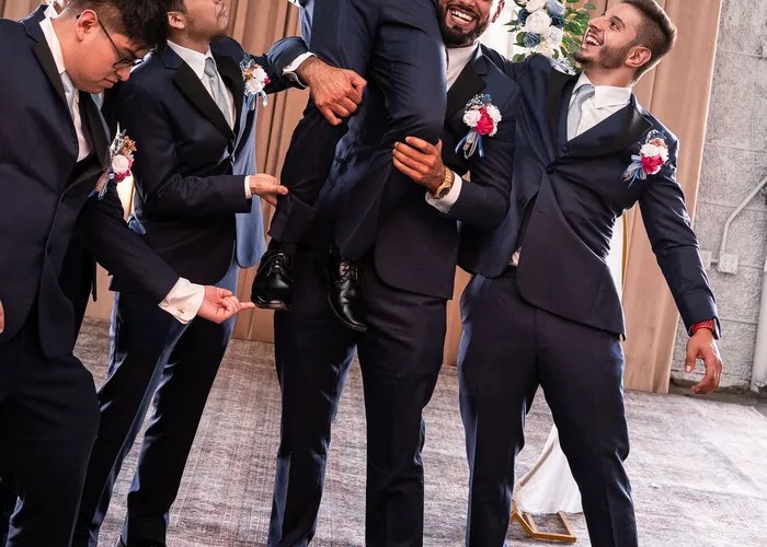 Candid wedding moment at The 4Eleven, Fort Worth, TX