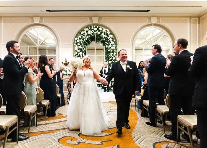 Wedding ceremony at The Adolphus Hotel, Dallas, TX