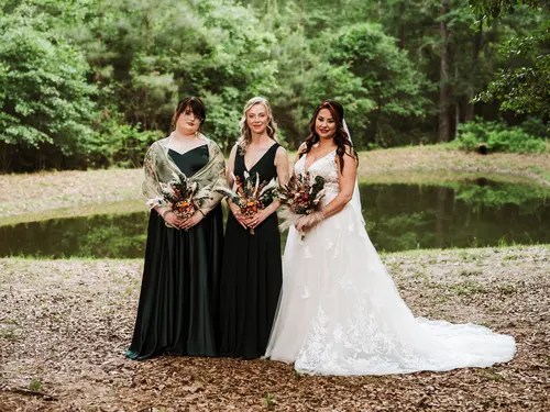 At The Shire wedding venue exterior, Huntsville, TX