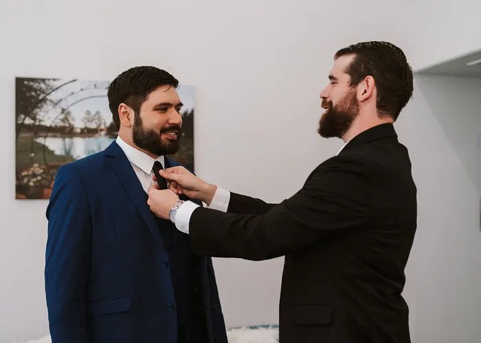 Candid wedding moment at A Thousand Oaks Events & Retreats, Cypress, TX