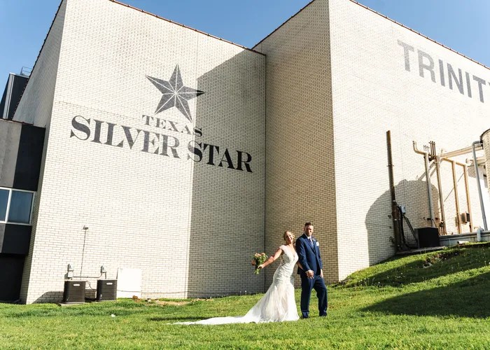 Wedding ceremony at Trinity River Distillery, Fort Worth, TX