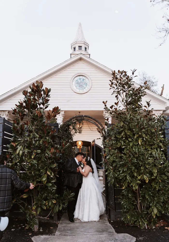 Bride and groom portrait at The Vale, Conroe, TX
