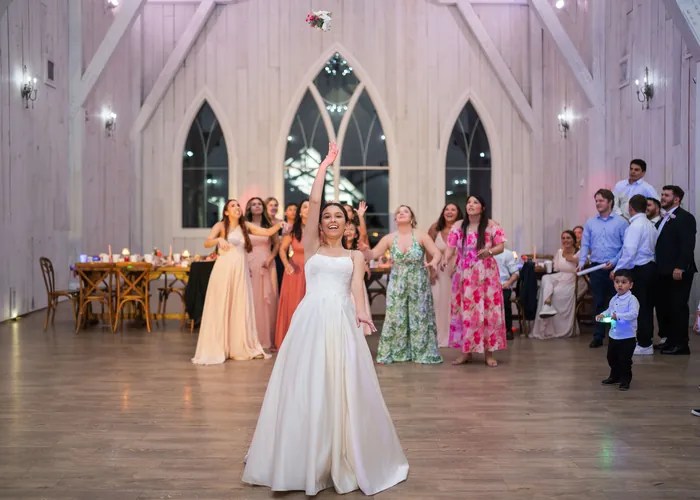 Candid wedding moment at The Springs in Wallisville, Wallisville, TX