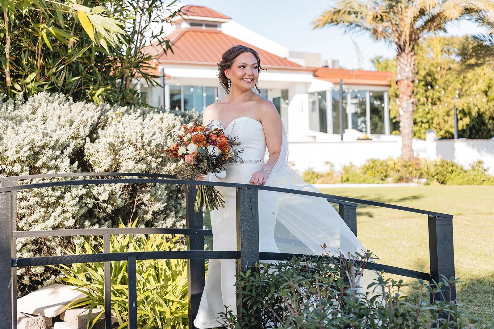 Zack & Paige's outdoor ceremony setting at Waters Edge, El Lago, TX