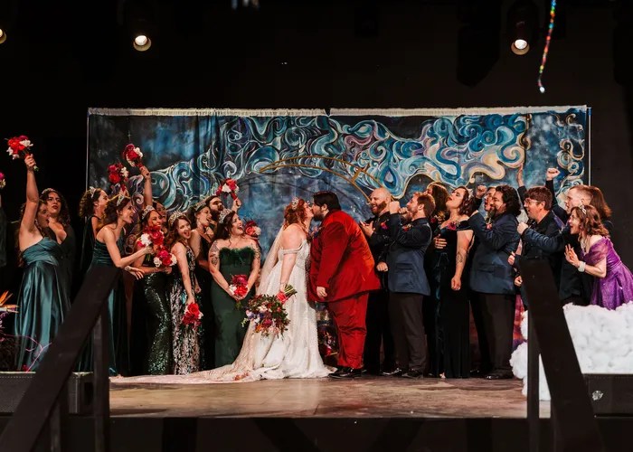 Wedding ceremony at White Oak Music Hall, Houston, TX