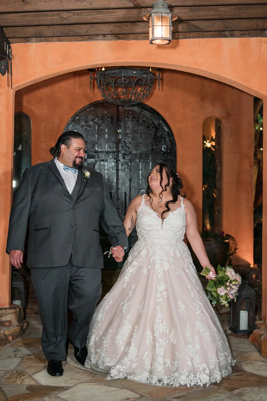 Confetti exit for the newlyweds at Agave Estates in Katy, TX