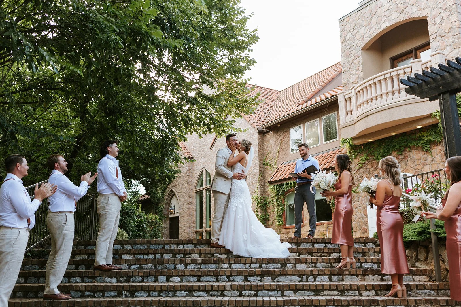 Wedding recessional at Aristide Mansfield in Mansfield, TX