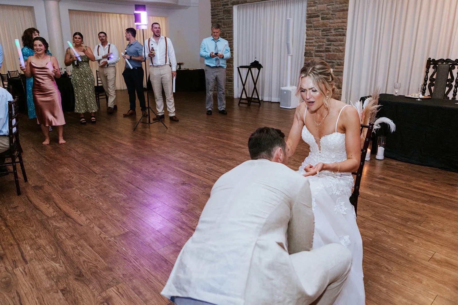 Guests on the dance floor at Aristide Mansfield in Mansfield, TX