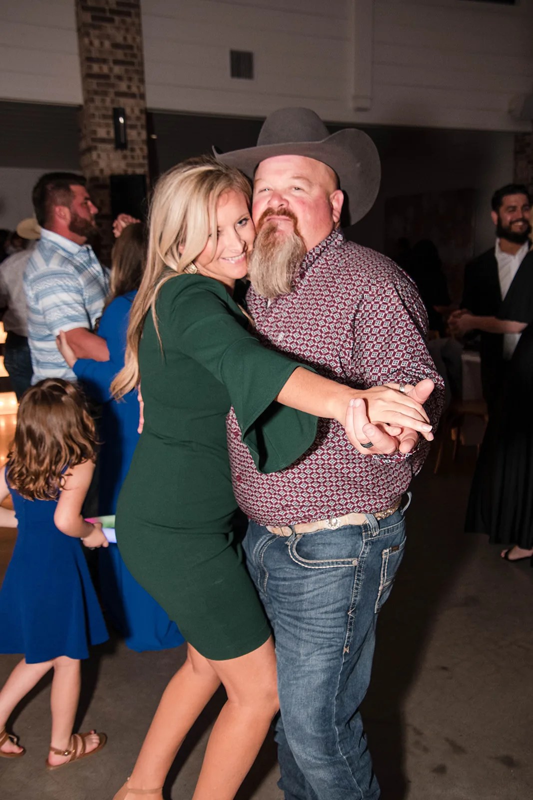 The dance floor at the reception at Arrowhead Hill, Montgomery, TX