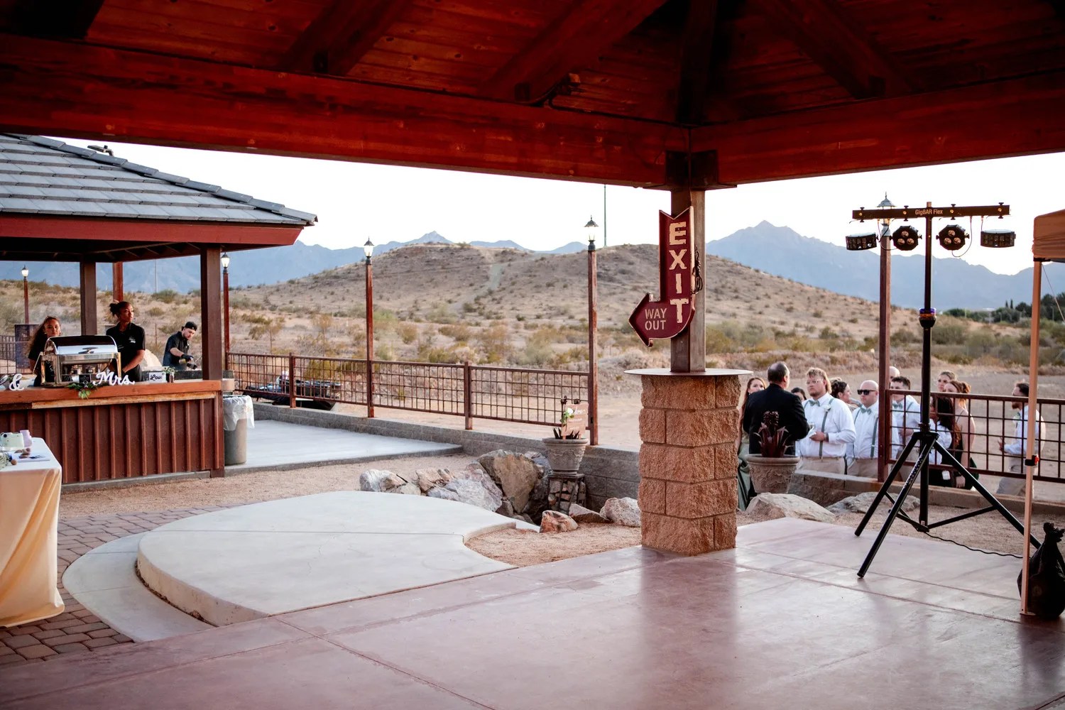 Covered ramada and courtyard at Ashley's Backyard