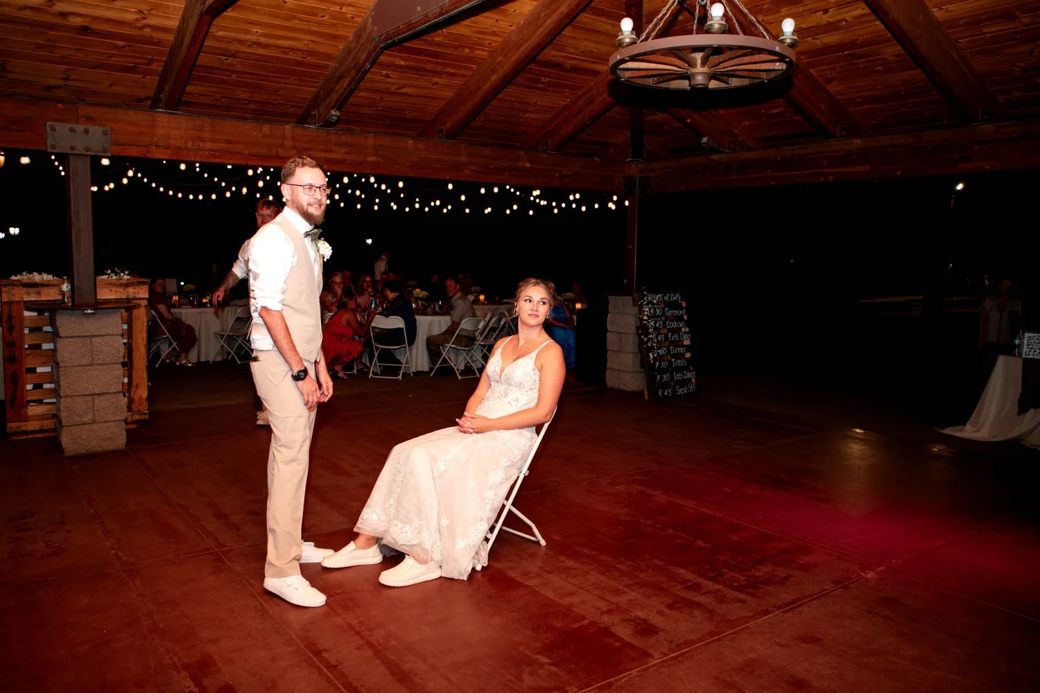 Evening reception at Ashley's Backyard in Laveen, Arizona