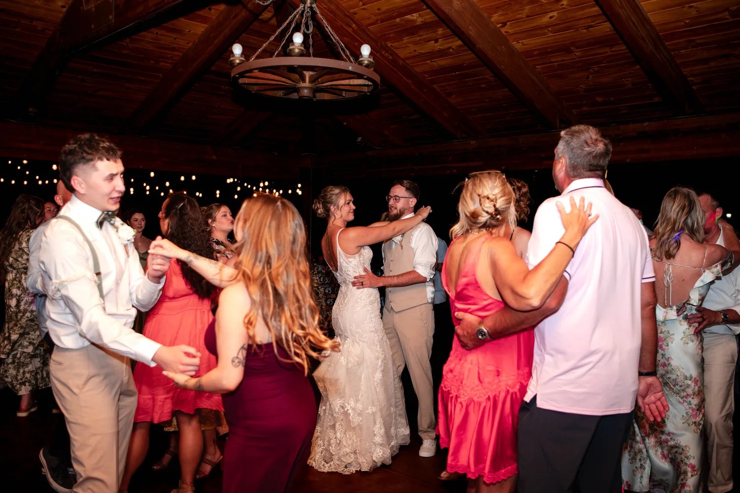 Dance floor at an Ashley's Backyard wedding near Phoenix