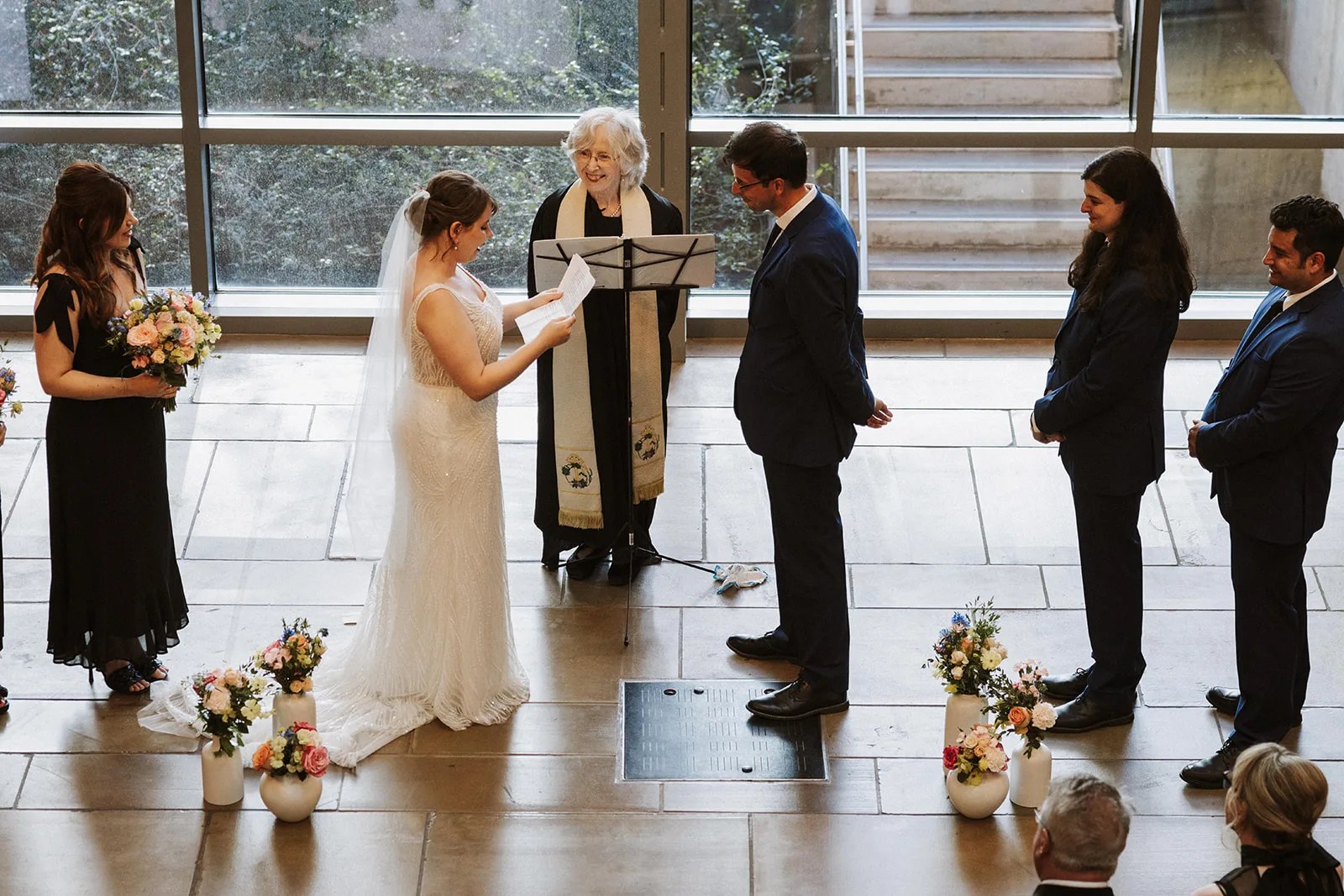 Wedding ceremony at the Austin Central Library in Austin, TX