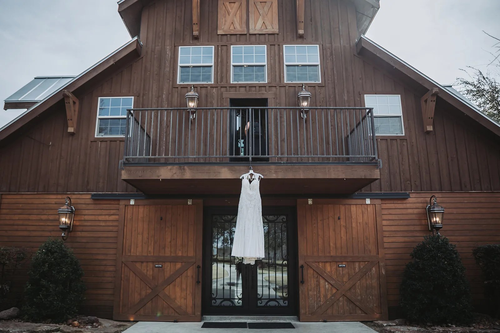 Cedar Skies wedding venue in Burnet, TX, barn with tall windows