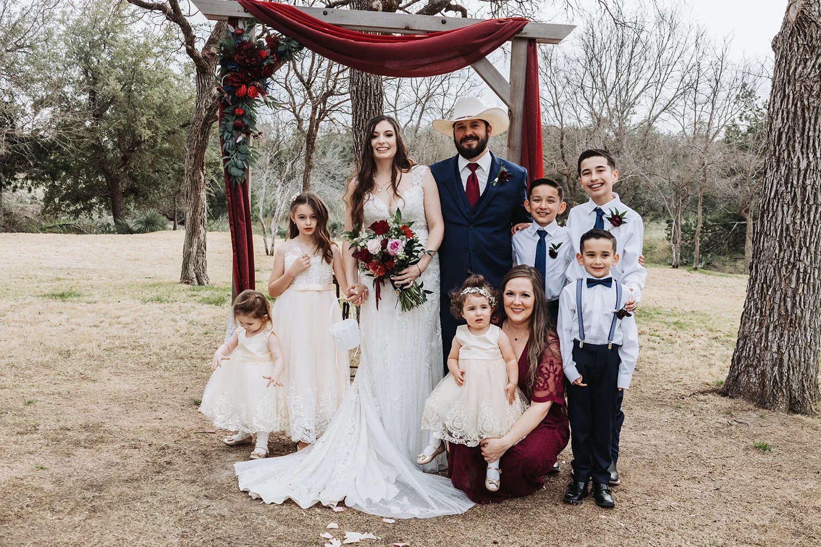 Ceremony aisle at Cedar Skies wedding venue in Burnet, TX