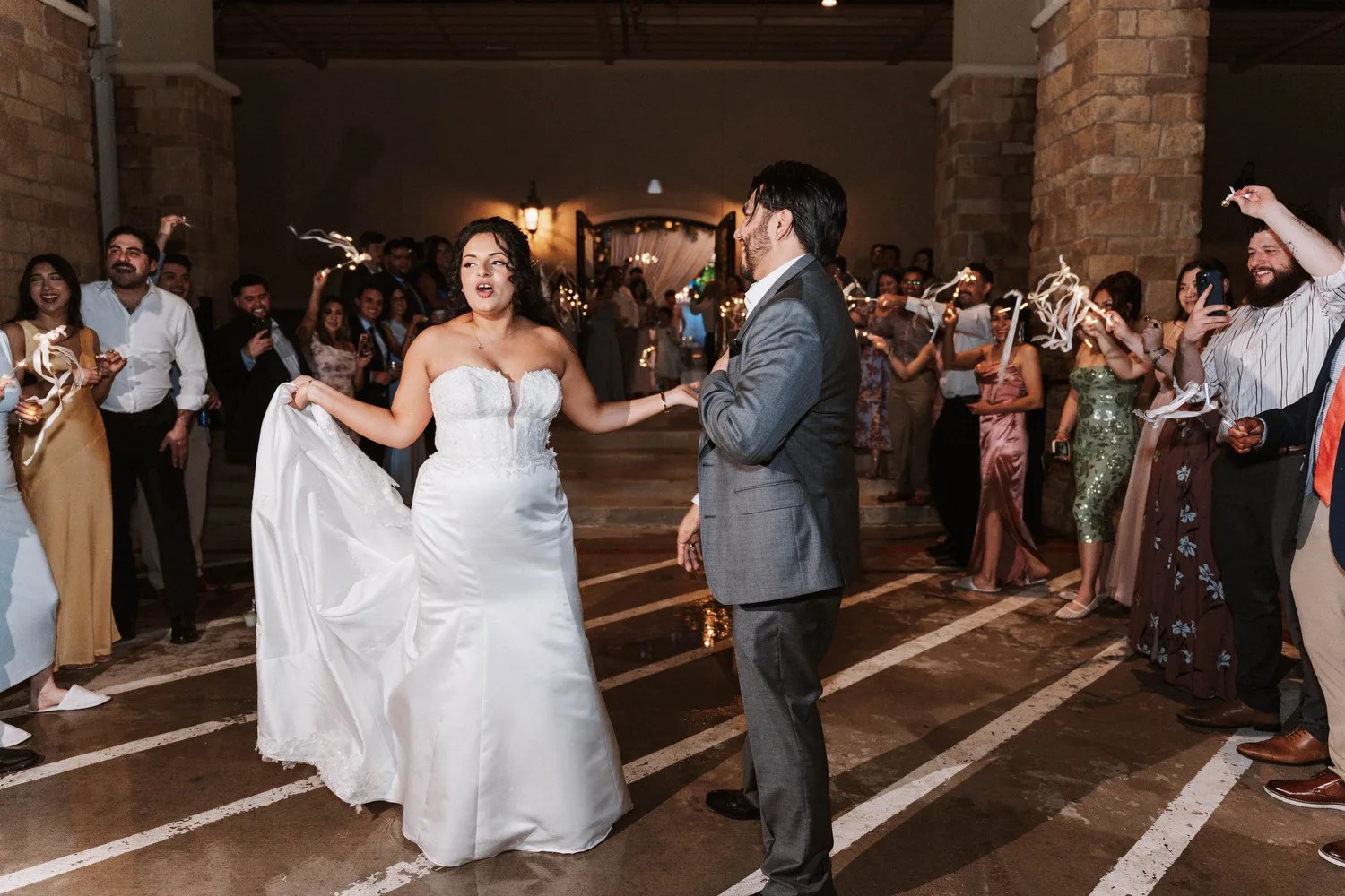 First dance on the reception floor at D'Gala Ranch, Crosby, TX