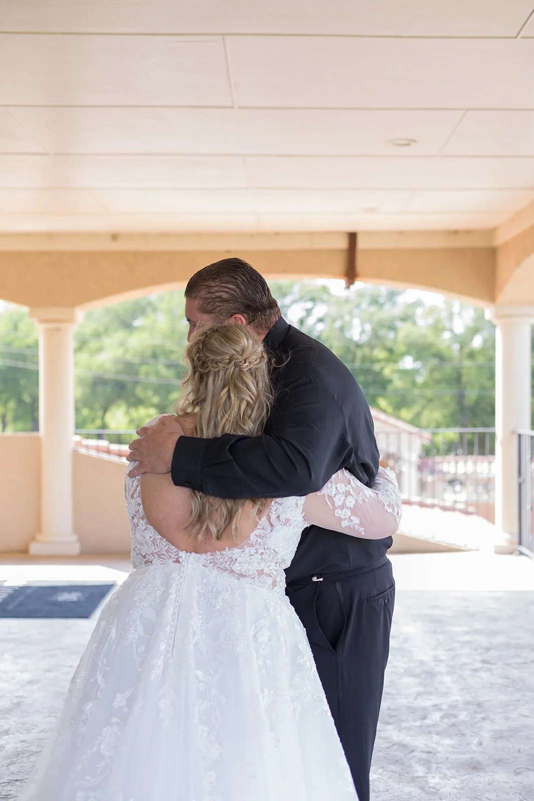 The arched loggia at D'Vine Grace Vineyard, McKinney, TX