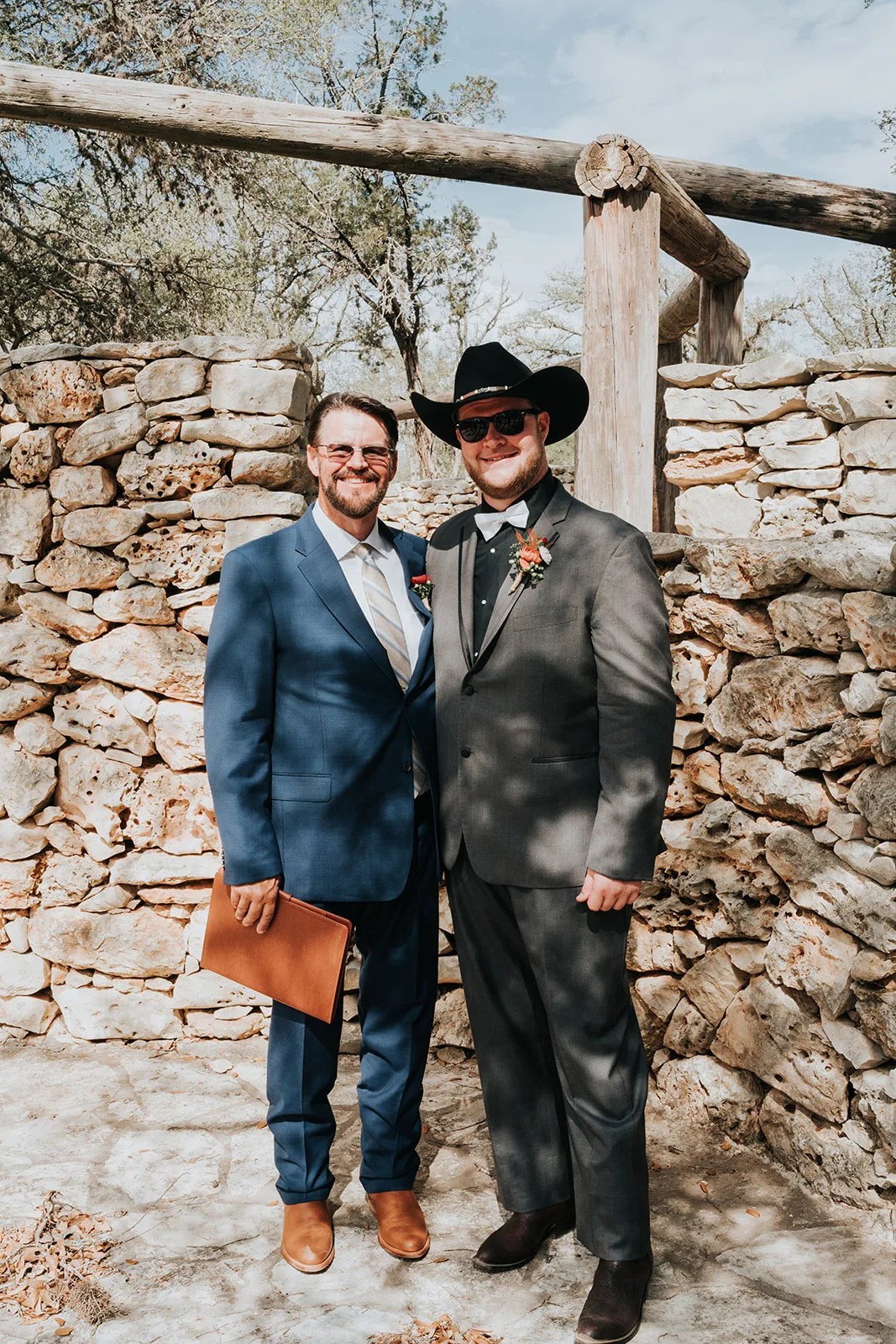 The limestone wall at Eagle Dancer Ranch, Boerne, TX