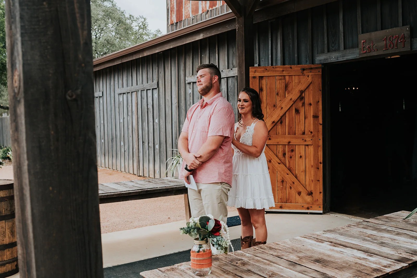 The barn and its doors at Eagle Dancer Ranch, Boerne, TX