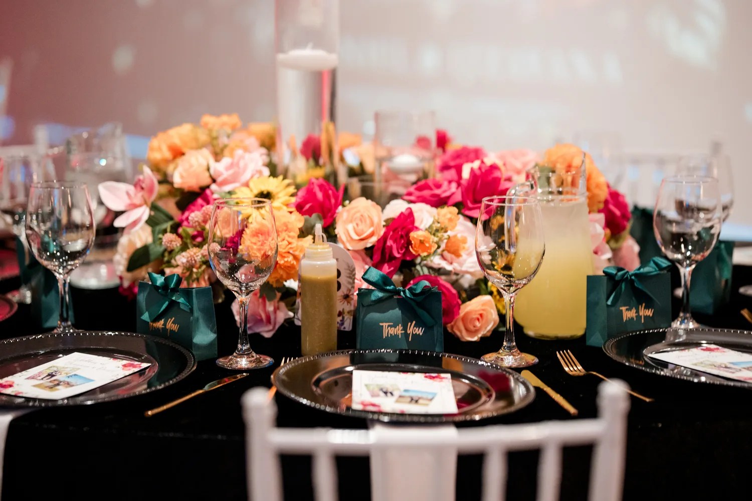 Reception tablescape at Eden Events, Houston, TX