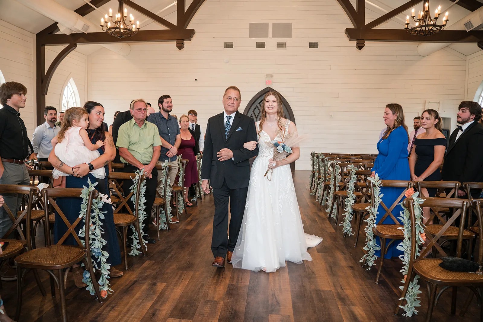 Wedding recessional at HighPointe Estate in Liberty Hill, TX