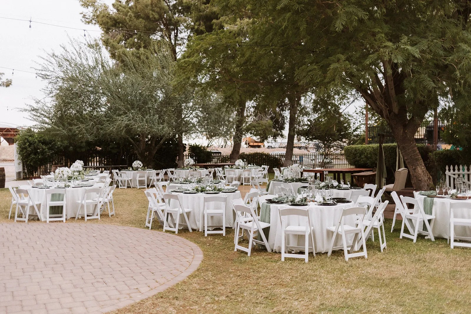 Outdoor ceremony seating at Kelly's Cottage in Tolleson, Arizona at Kelly's Cottage, Tolleson, AZ