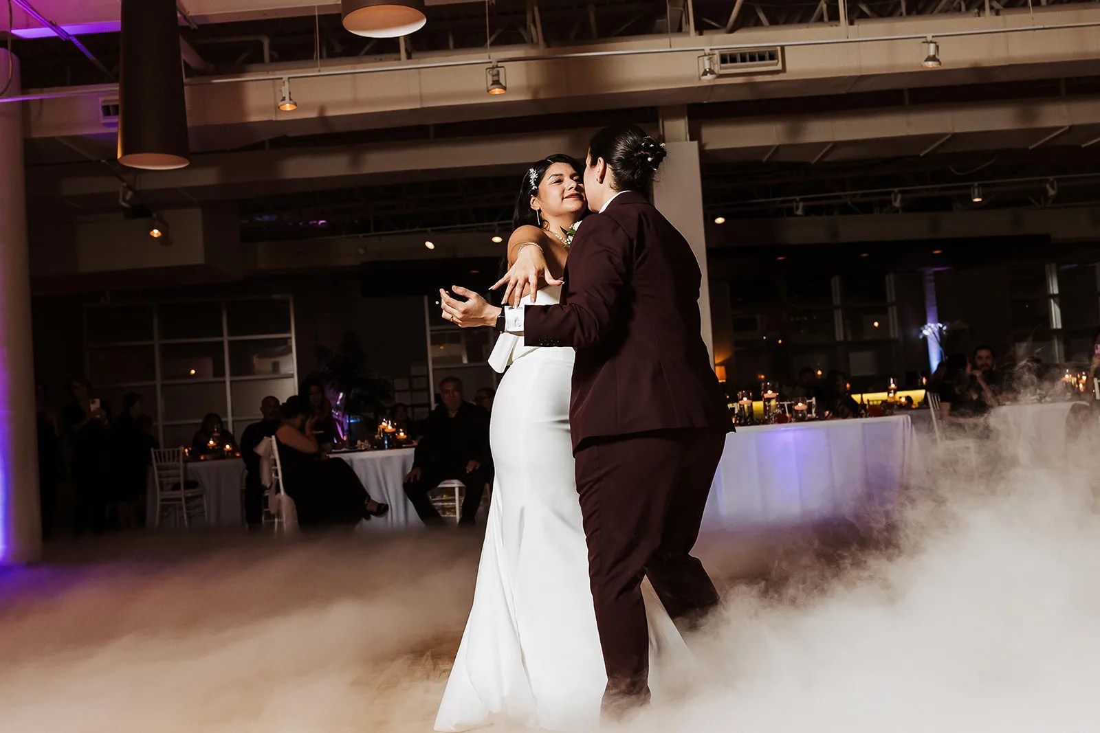 Bride on the dance floor at Level Two Events in Dallas, TX
