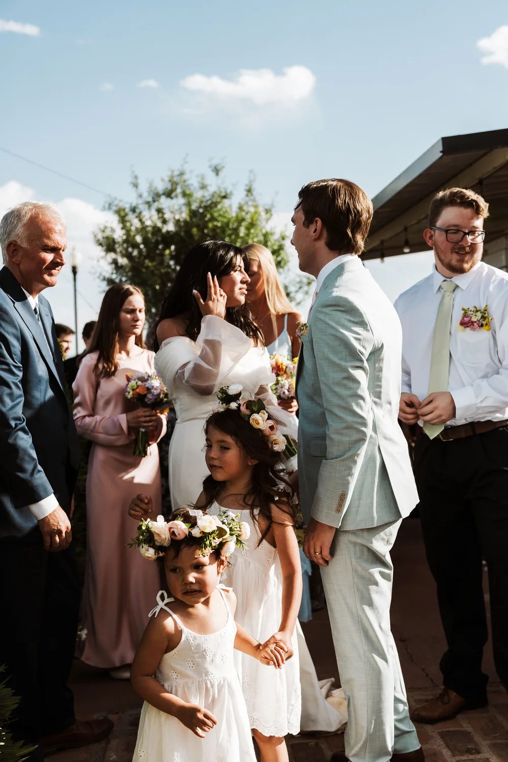 Recessional after the ceremony at Nardini Manor