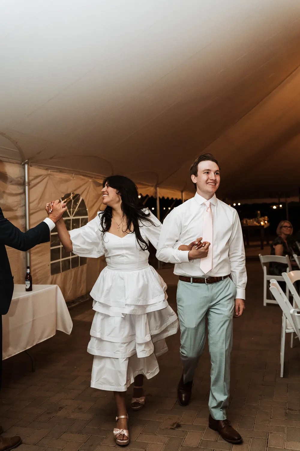 Reception under the tent at Nardini Manor