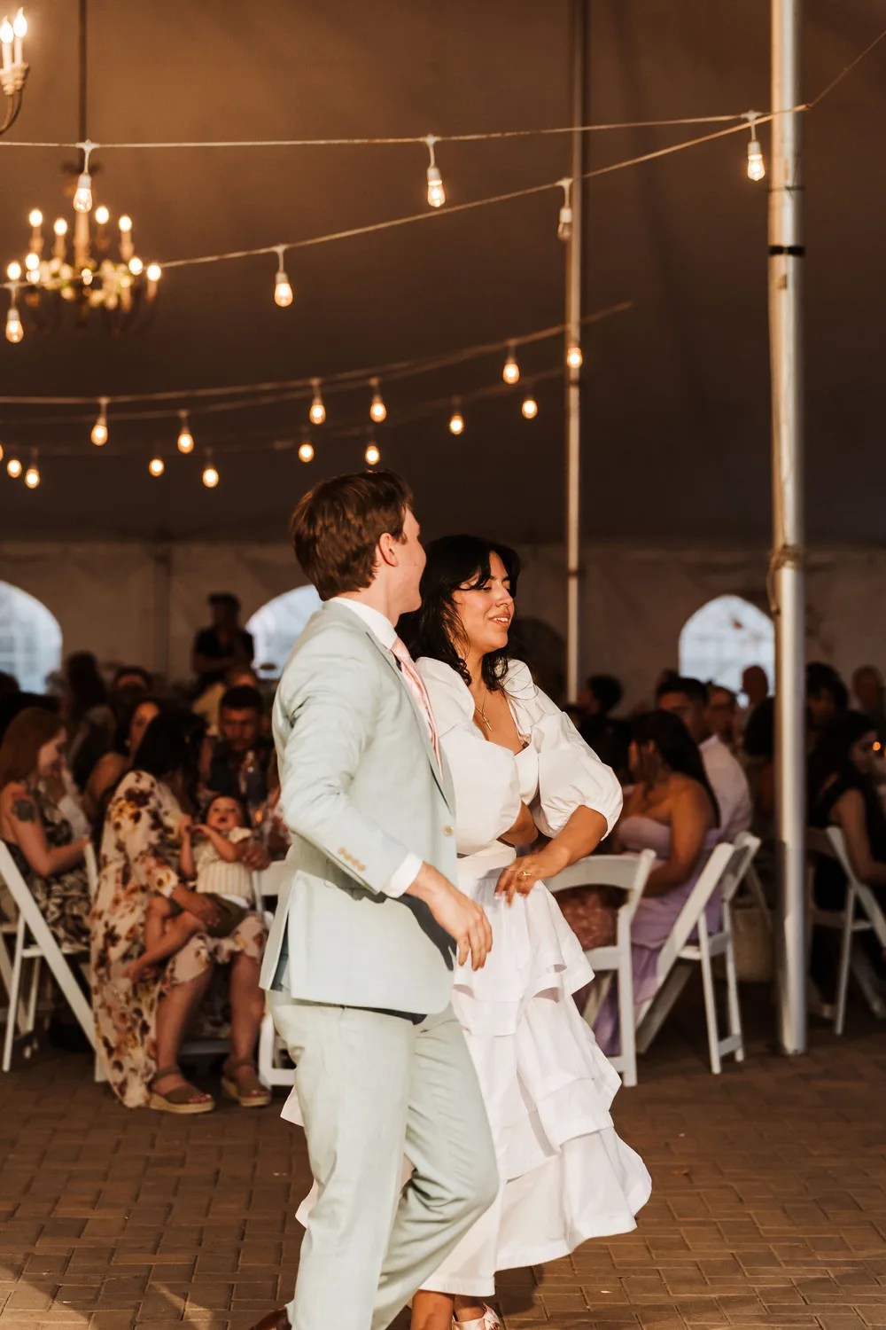 Guests dancing at a Nardini Manor wedding reception