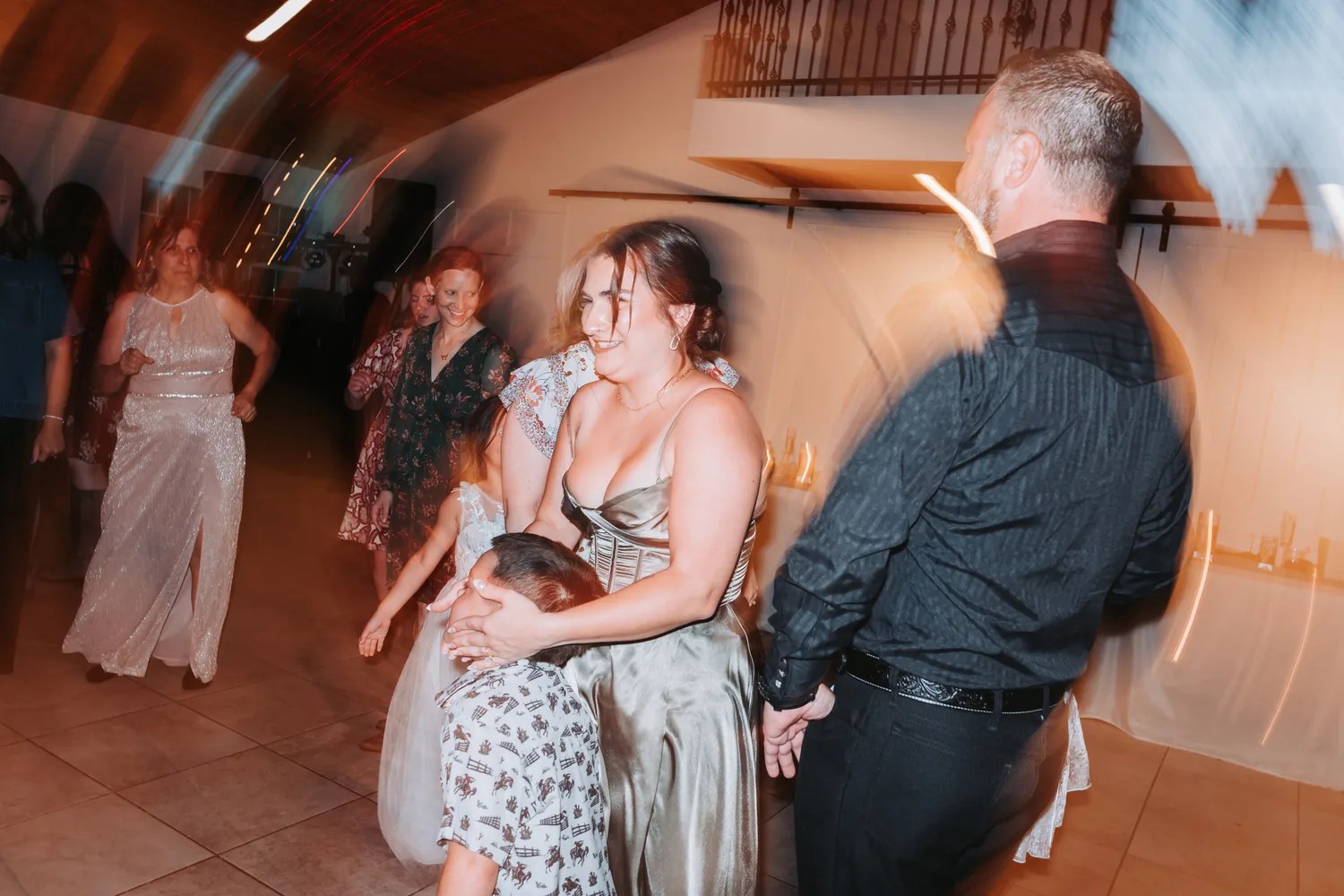 Dance floor at a Peninsula Ranch wedding reception