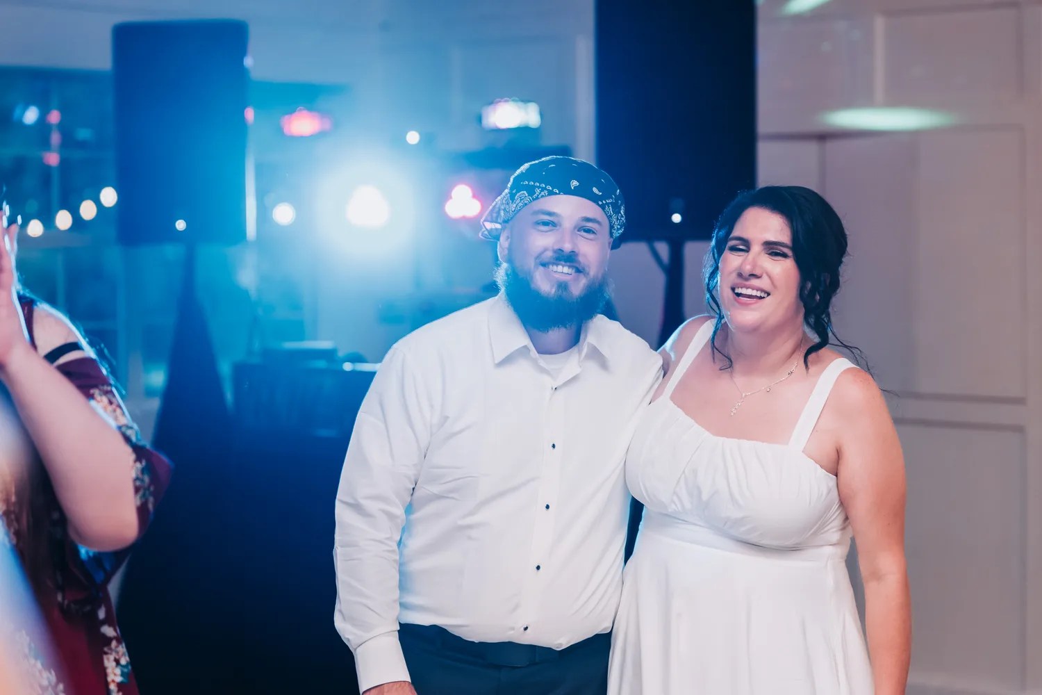 Guests dancing under lighting at Peninsula Ranch