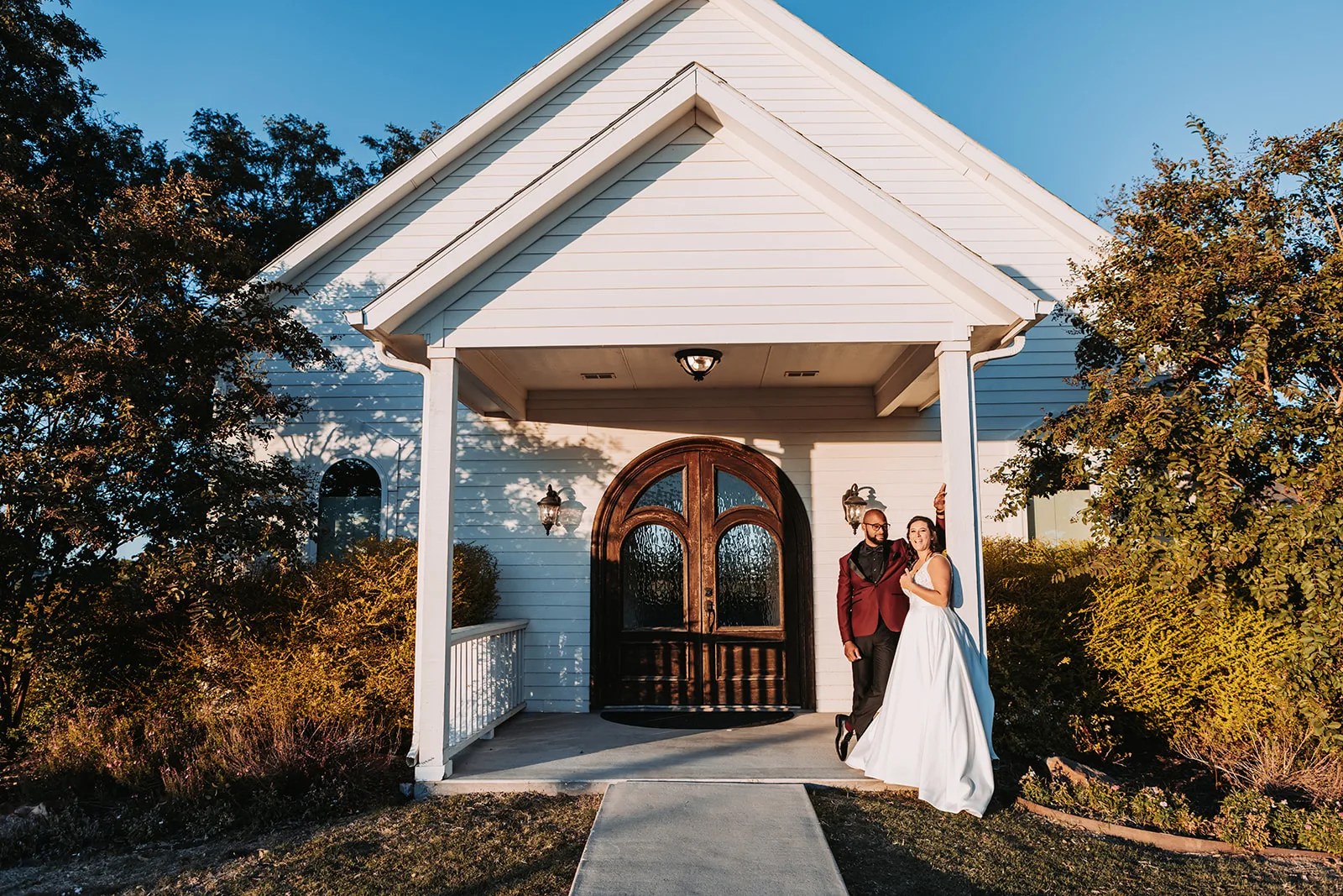 Arched chapel doorway at Rustic Grace Estate at Rustic Grace Estate, Van Alstyne, TX