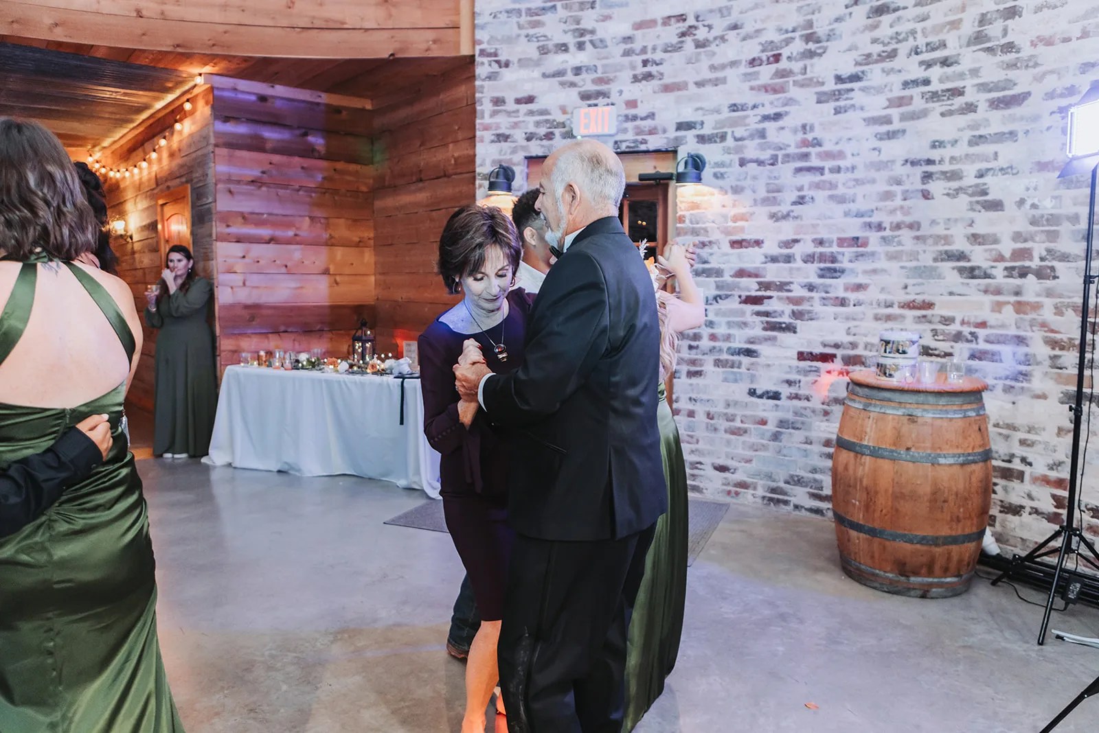 Dance floor in the barn at Rustic Grace Estate at Rustic Grace Estate, Van Alstyne, TX