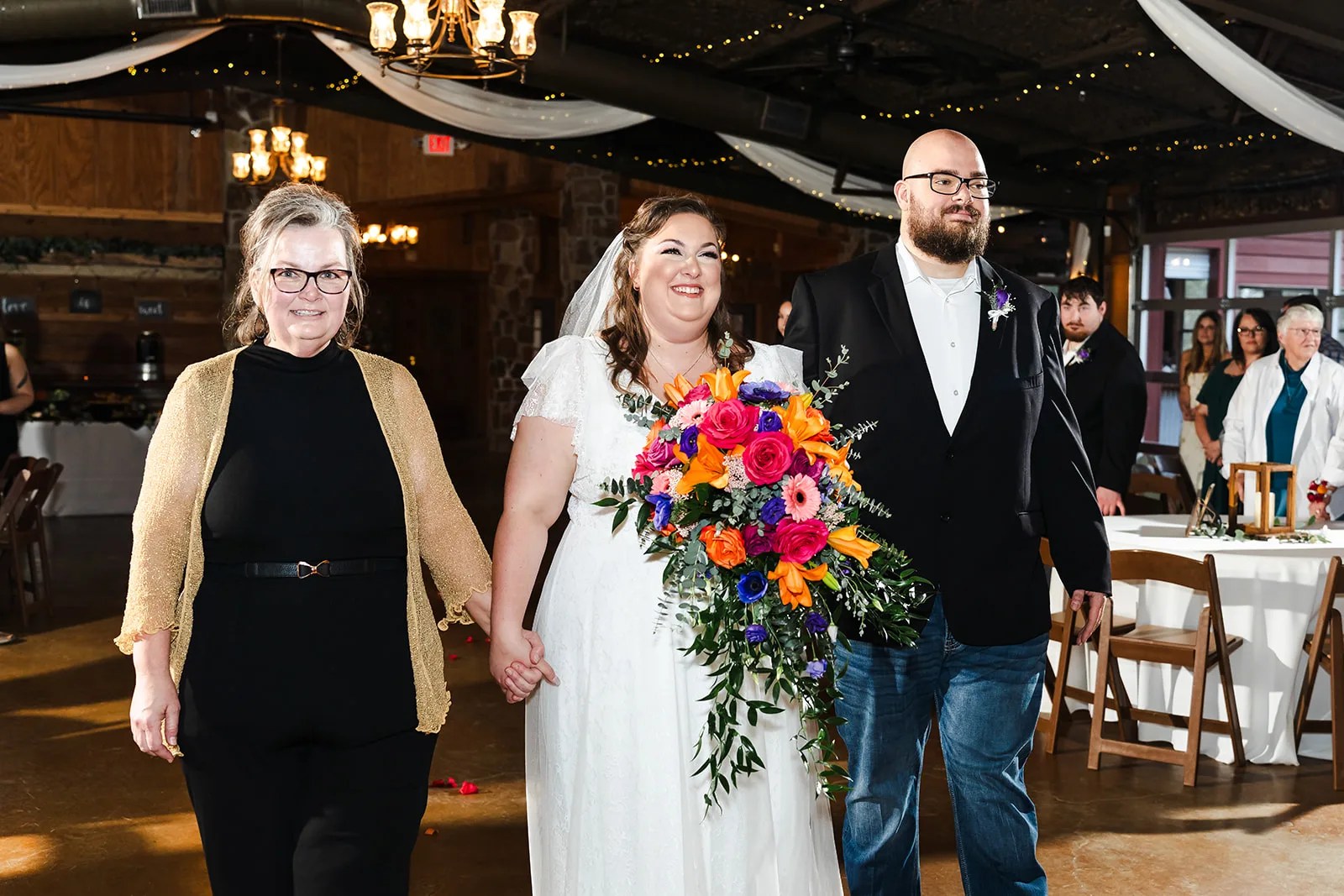 Bride at Rustic Rose Events wedding venue in Willis, TX