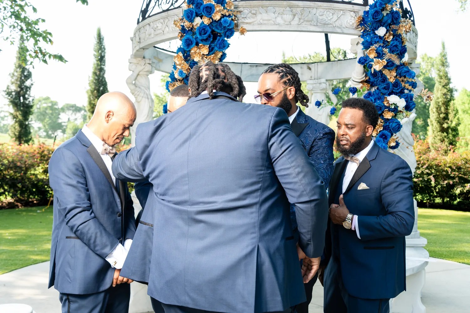 Groomsmen on the grounds at Starshine Texas, Houston, TX