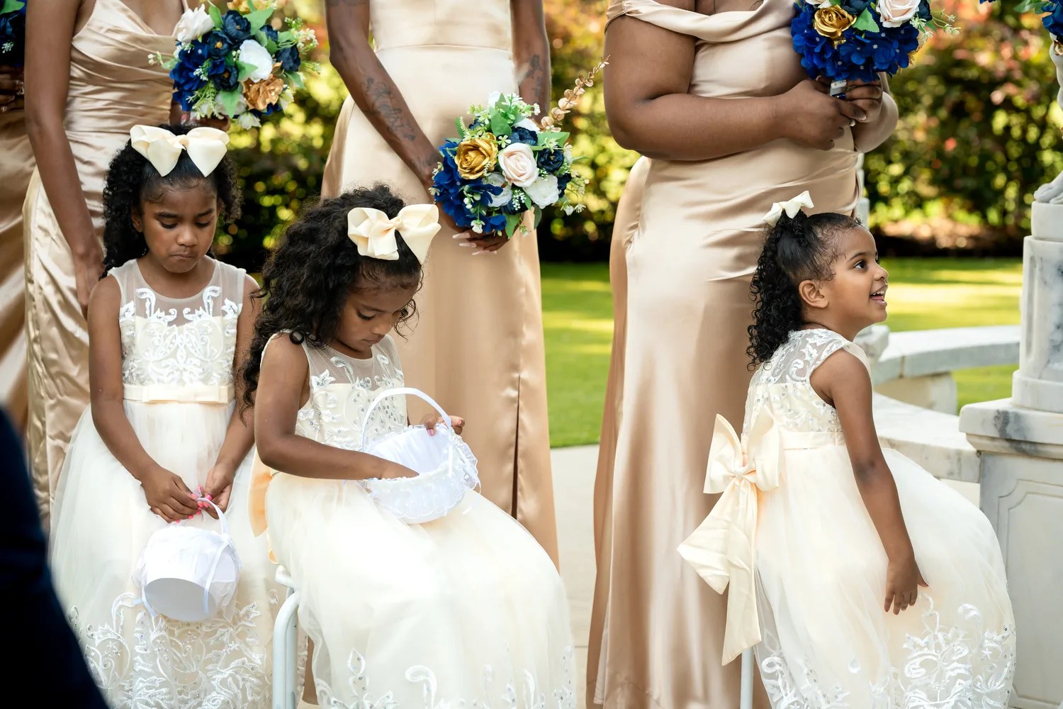 Flower girls with the bride at Starshine Texas, Houston, TX