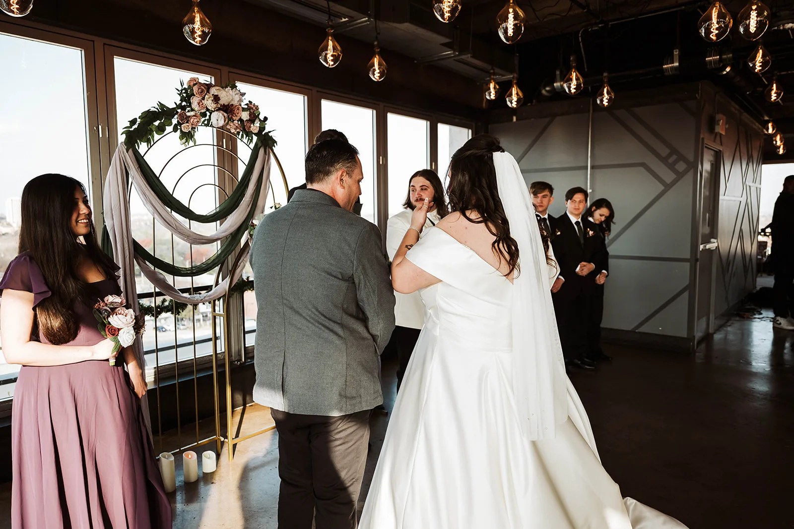 Wedding recessional at Sunago Bell at Sunago Bell, Denton, TX