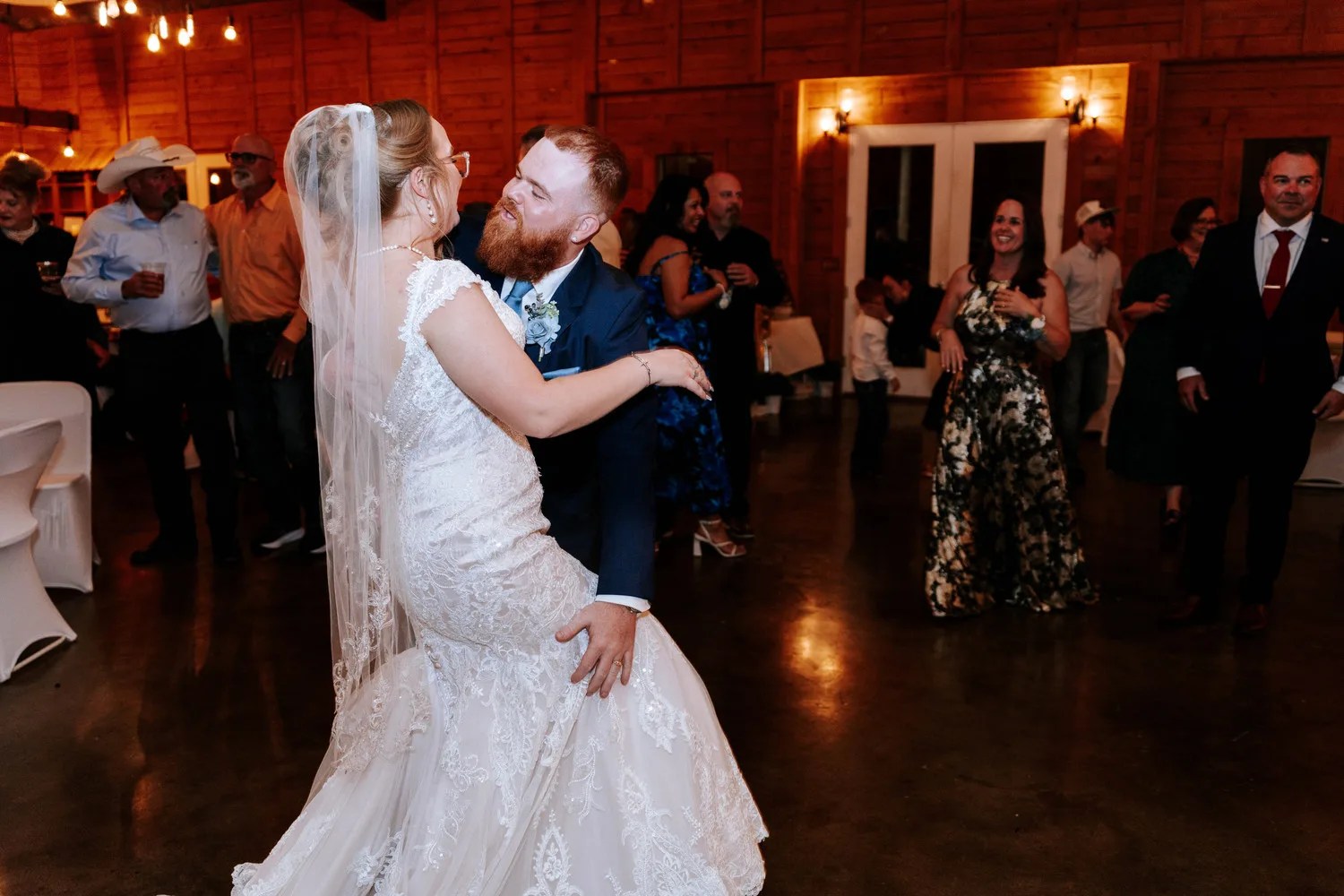 Dancing in the barn at Teaghlach Meadows in Yorktown, Texas