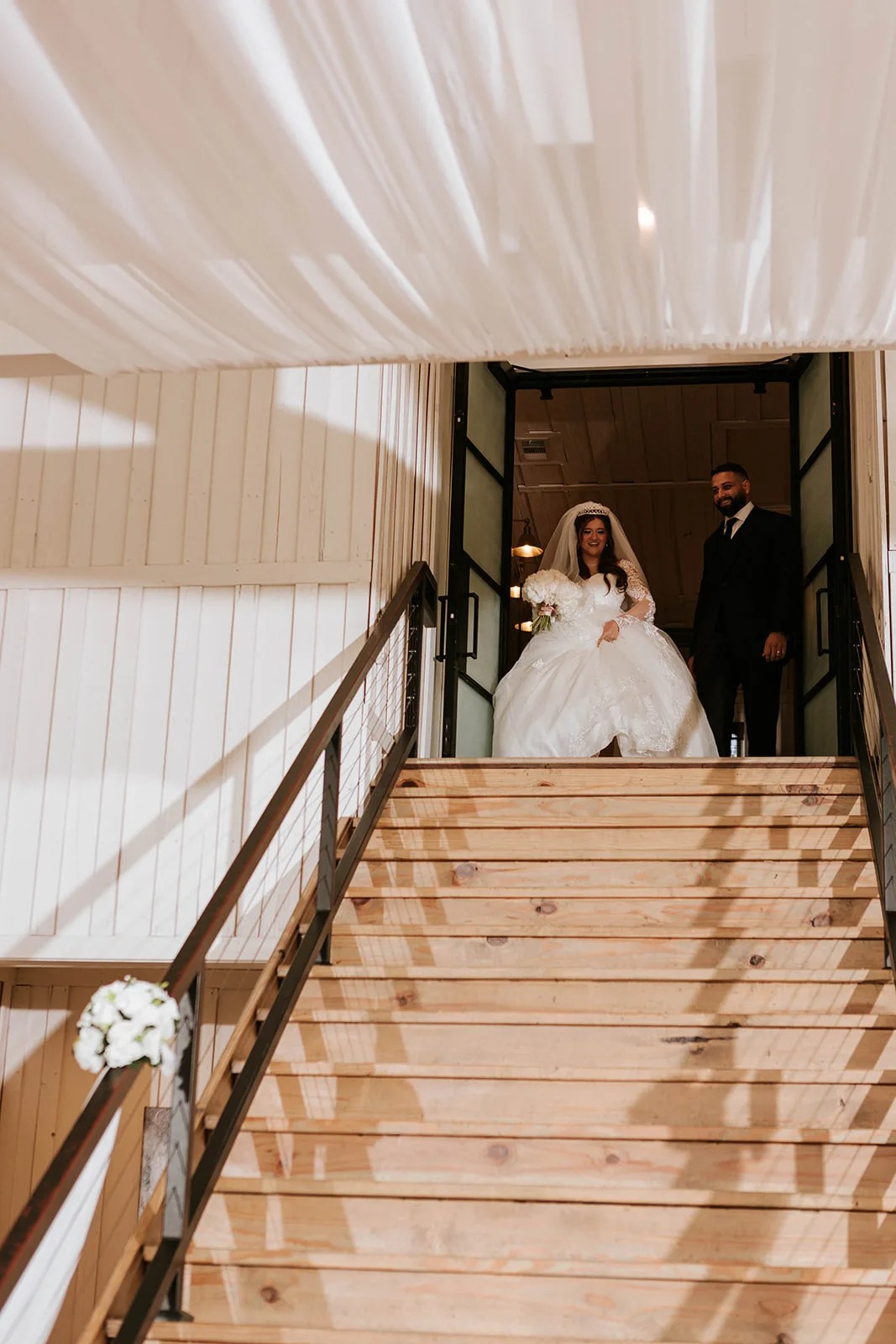 Staircase entry at The Milestone Georgetown wedding venue in Georgetown, TX