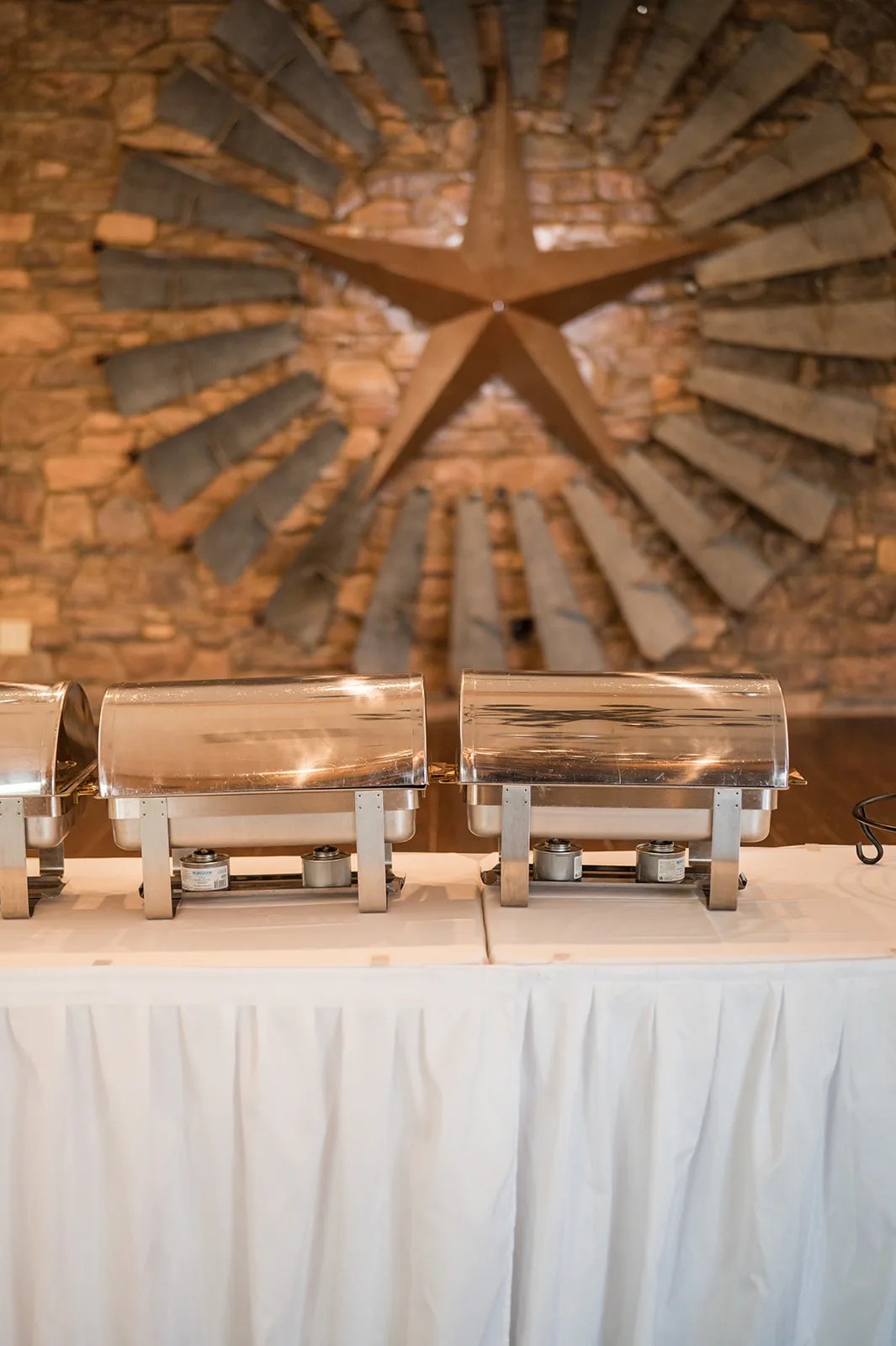 Wooden benches on the terrace at The Windmill House, Chino Valley, AZ