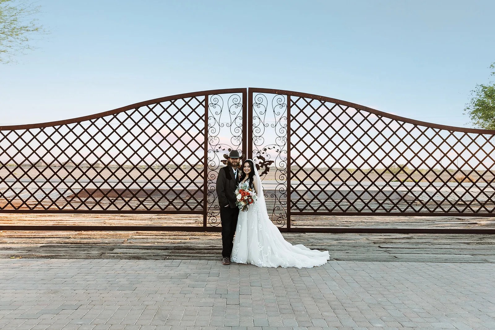 The gate at the entrance at The Windmill Winery, Florence, AZ