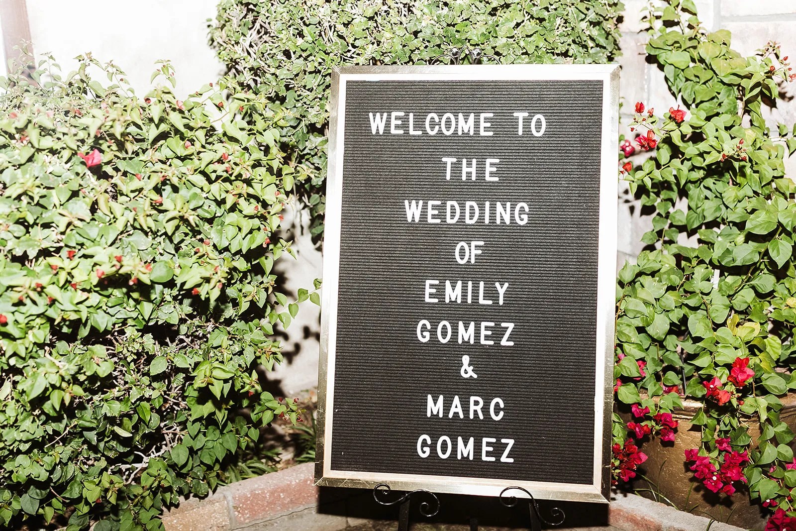The welcome sign in the garden at The Wright House, Mesa, AZ