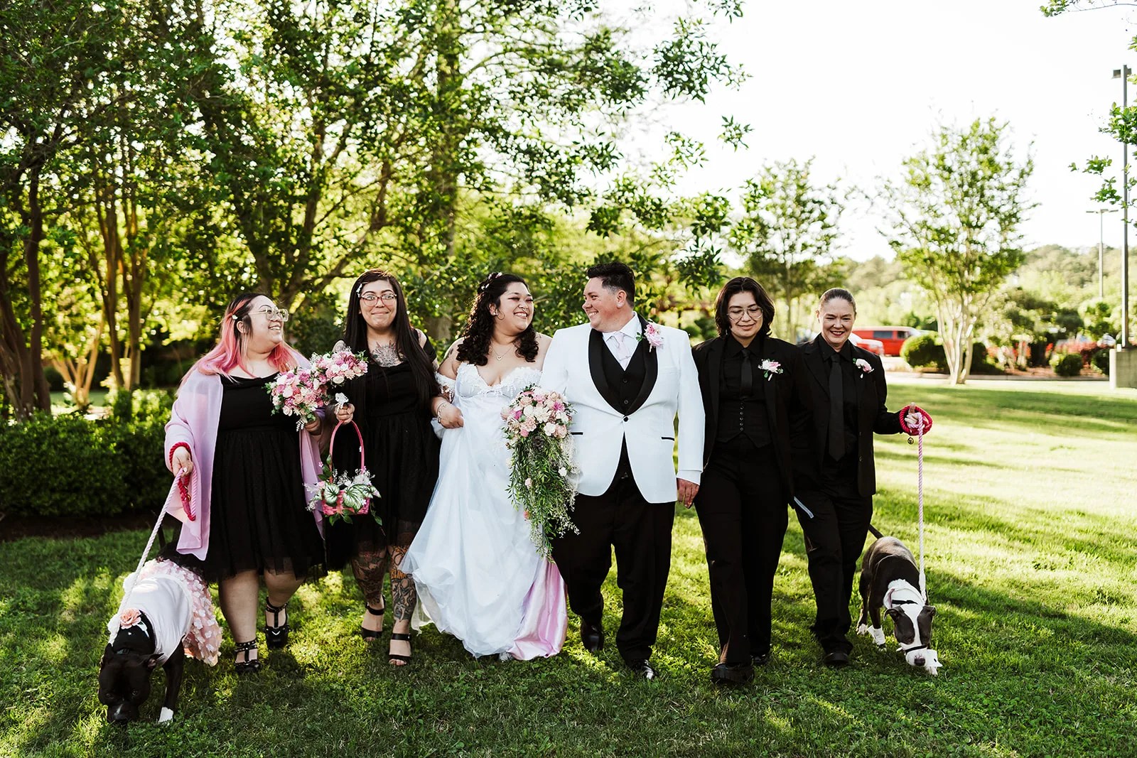 Bride and groom under the pergola at Tuscan Courtyard in Dickinson, TX
