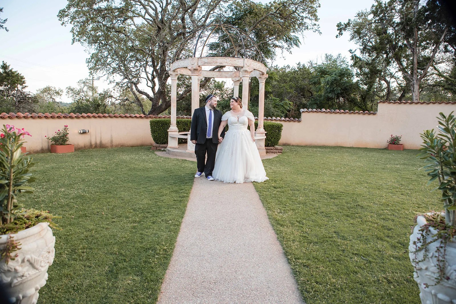 The path down to the gazebo at Tuscan Hall, Austin, TX