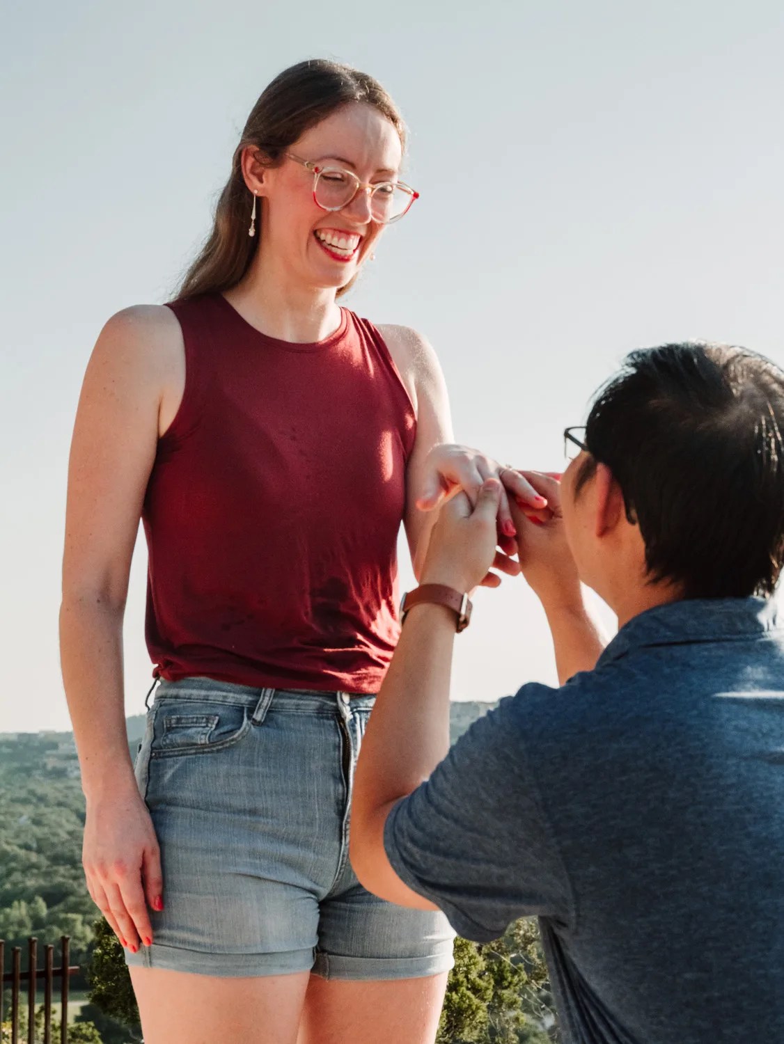Mount Bonnell park wedding and engagement photos in Austin, TX 78731