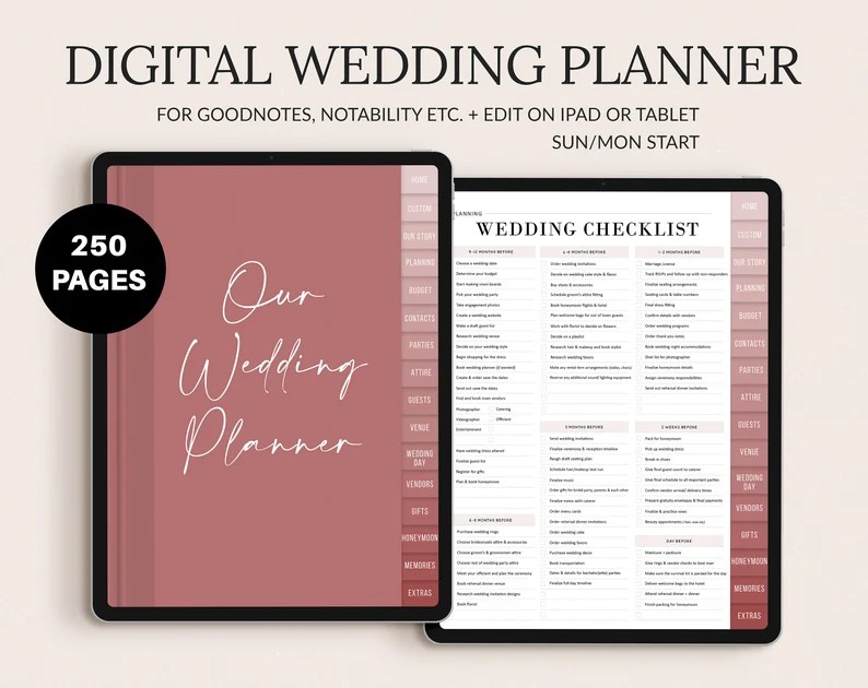 Wedding planner for ipad