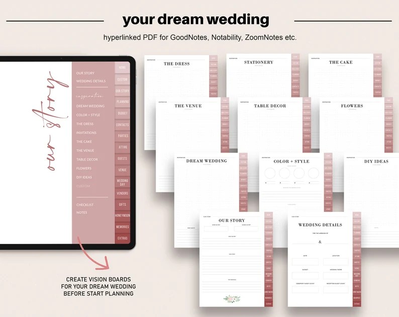 Wedding planner for ipad